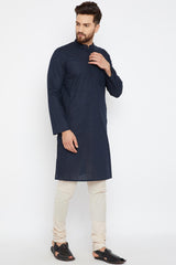 Shop Men's Kurta in Navy Blue