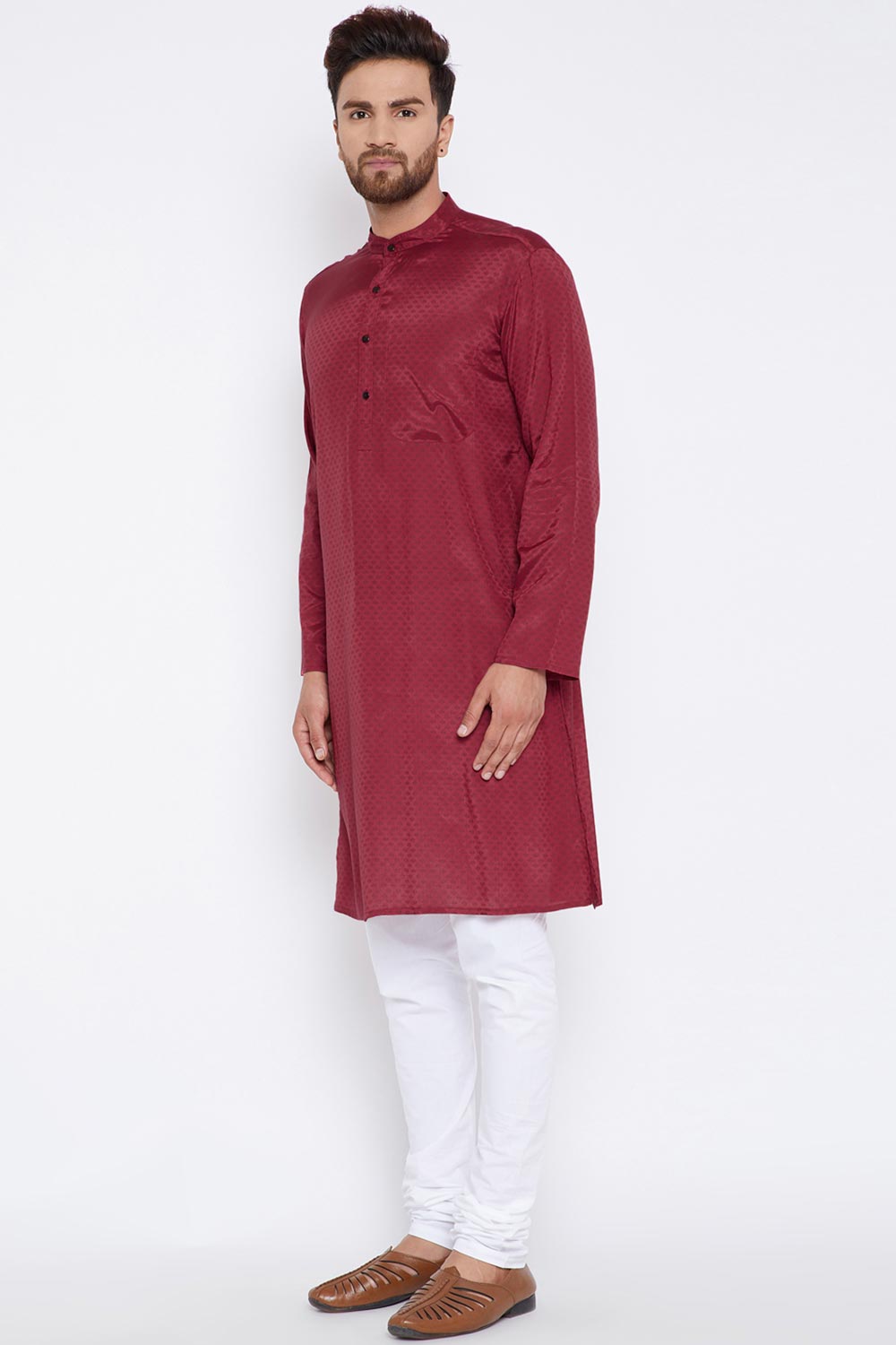 Buy Men's Rayon Kurta in Olive Green