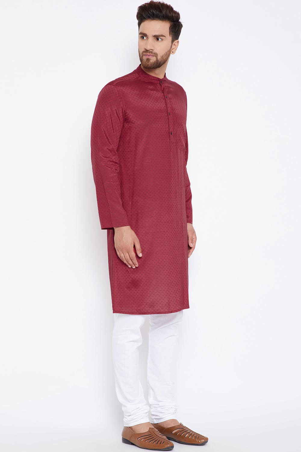 Shop Men's Kurta in Olive Green