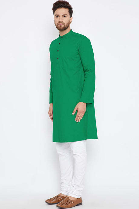 Shop Men's Solid Kurta in Green