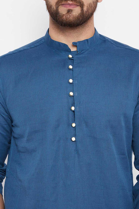 Shop Men's Dupion Art Silk Solid Kurta Online