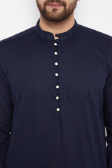 Shop Men's Blended Cotton Solid Kurta Online
