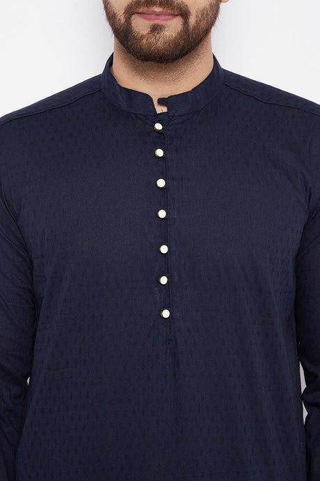 Shop Men's Blended Cotton Solid Kurta Online