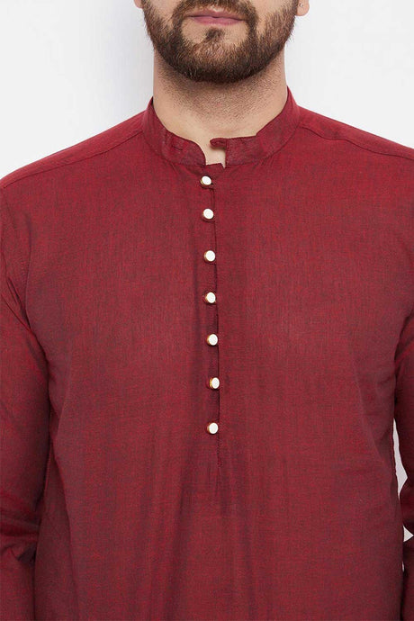 Shop Men's Dupion Art Silk Solid Kurta Online