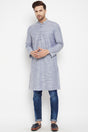Buy Men's Pure Cotton Solid Kurta in Grey
