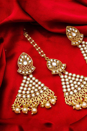 Women's Alloy Maang Tikka In Gold