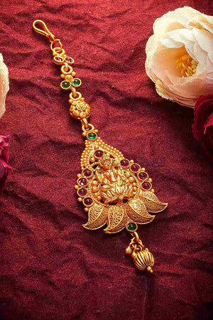 Buy Women's Alloy Maang Tikka in Gold