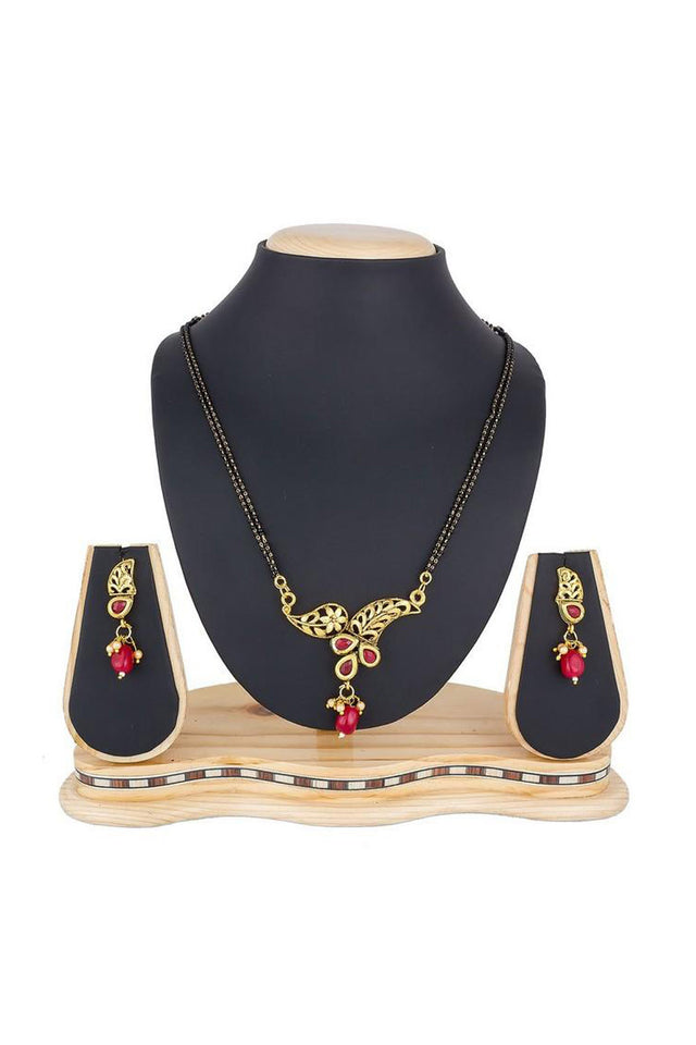  Buy Women's Alloy Mangalsutra in Gold and Red Online