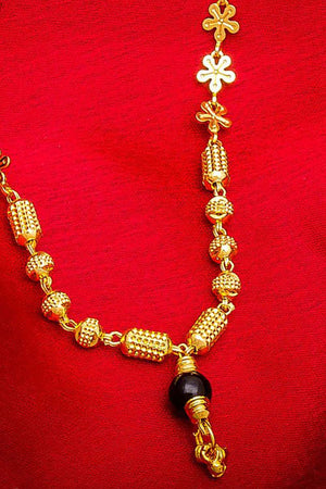  Shop  Alloy Mangalsutra For  Women's  in Gold and Black At KarmaPlace