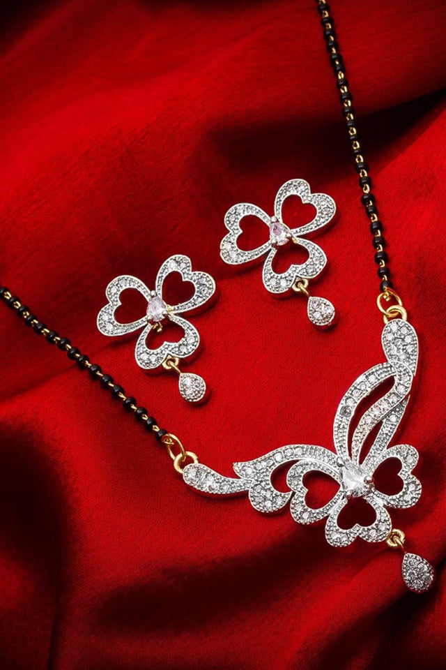  Buy Women's Alloy Mangalsutra Set in Silver and Gold Online