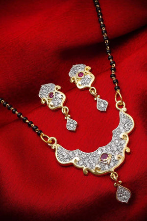 Buy Women's Alloy Mangalsutra Set in Silver and Gold Online