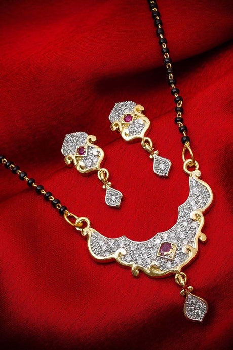 Buy Women's Alloy Mangalsutra Set in Silver and Gold Online