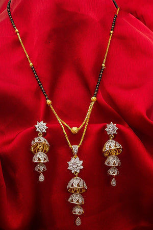 Buy Women's Alloy Mangalsutra Set in Silver and Gold Online