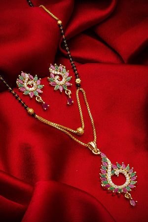  Buy Women's Alloy Mangalsutra Set in Gold and Black Online