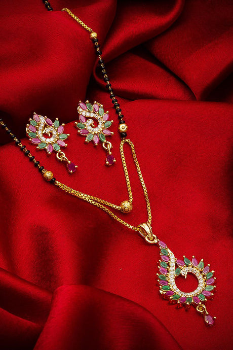 Buy Women's Alloy Mangalsutra Set in Gold and Black Online