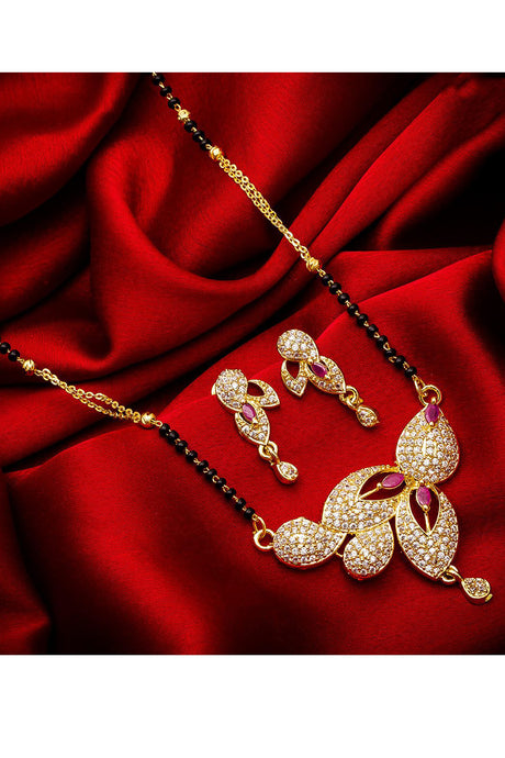  Buy Women's Alloy Mangalsutra Set in Gold and Black Online
