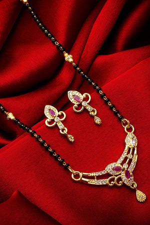  Buy Women's Alloy Mangalsutra Set in Gold and Black Online