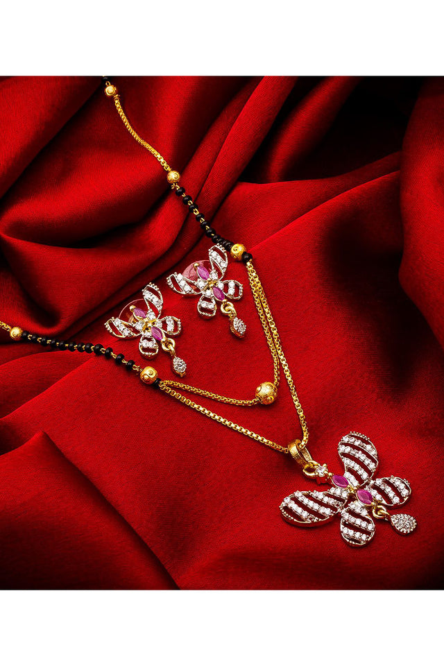  Buy Women's Alloy Mangalsutra Set in Gold and Black Online