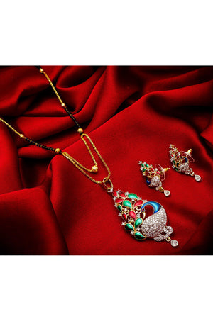 Buy Women's Alloy Mangalsutra Set in Gold and Black Online