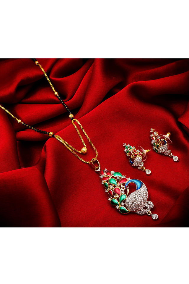 Buy Women's Alloy Mangalsutra Set in Gold and Black Online