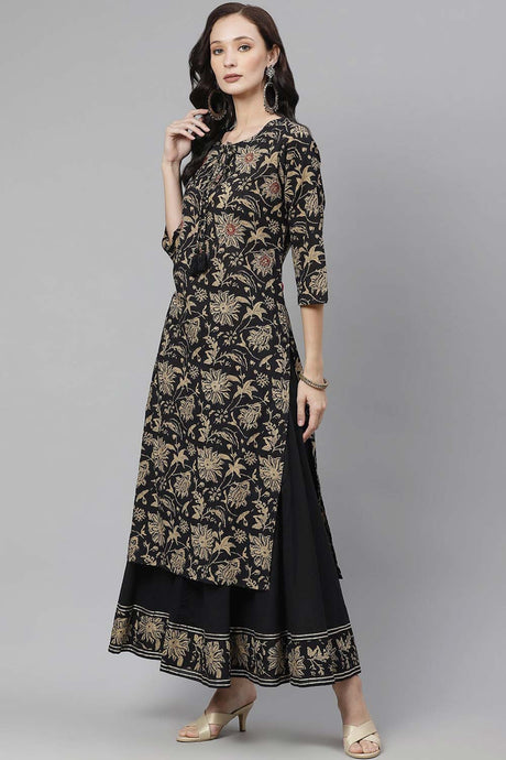 Buy Men's Maroon Silk Blend Floral Printed Men's Kurta Pajama Jacket Set Online