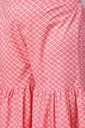 Buy Men's Copper Silk Blend Geometric Printed Men's Kurta Pajama Jacket Set Online