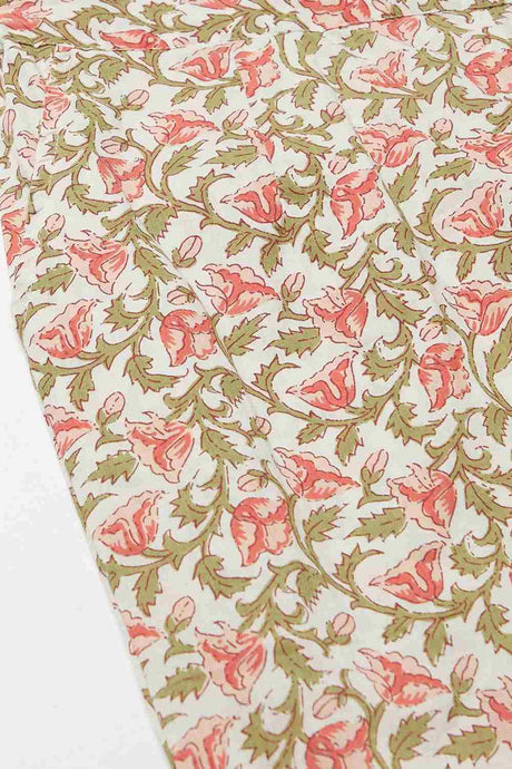 Buy Men's White Silk Blend Floral Printed Men's Kurta Pajama Jacket Set Online