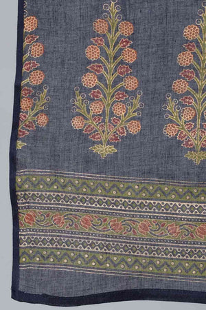 Buy Blue and  Gold Printed traight Palazzo Suit Set Online