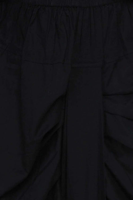 Buy Boy's Black Kurta Dhoti Set With Green Waistcoat Set Online - Zoom Out