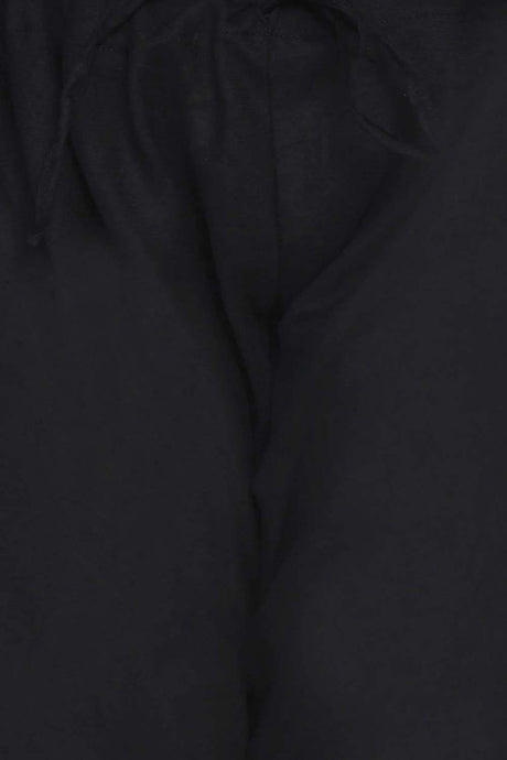 Buy Boy's Black Kurta With Black Pajama Set Online - Zoom Out