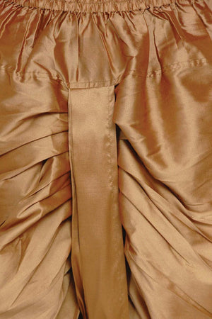 Buy Boy's Pink Kurta With Golden Dhoti Set Online - Zoom Out