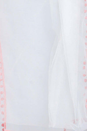 Buy Girl's Pink Ethnic Motifs Printed Pure Cotton Kurta With Trousers And With Dupatta Online - Zoom Out