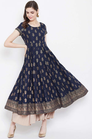 Buy Men's Copper Silk Blend Geometric Printed Men's Kurta Pajama Jacket Set Online