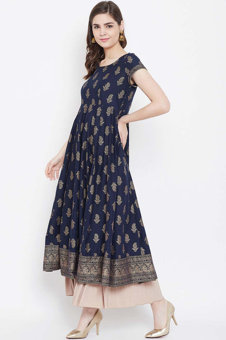 Buy Men's Copper Silk Blend Geometric Printed Men's Kurta Pajama Jacket Set Online