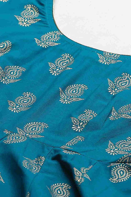 Buy Men's Copper Silk Blend Floral Printed Men's Kurta Pajama Jacket Set Online