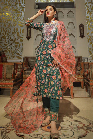 Buy Men's Copper Silk Blend Floral Printed Men's Kurta Pajama Jacket Set Online