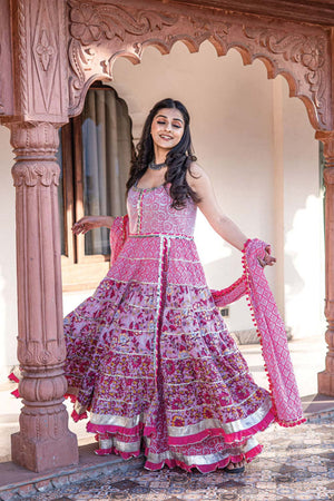 Buy Men's Copper Silk Blend Floral Printed Men's Kurta Pajama Jacket Set Online