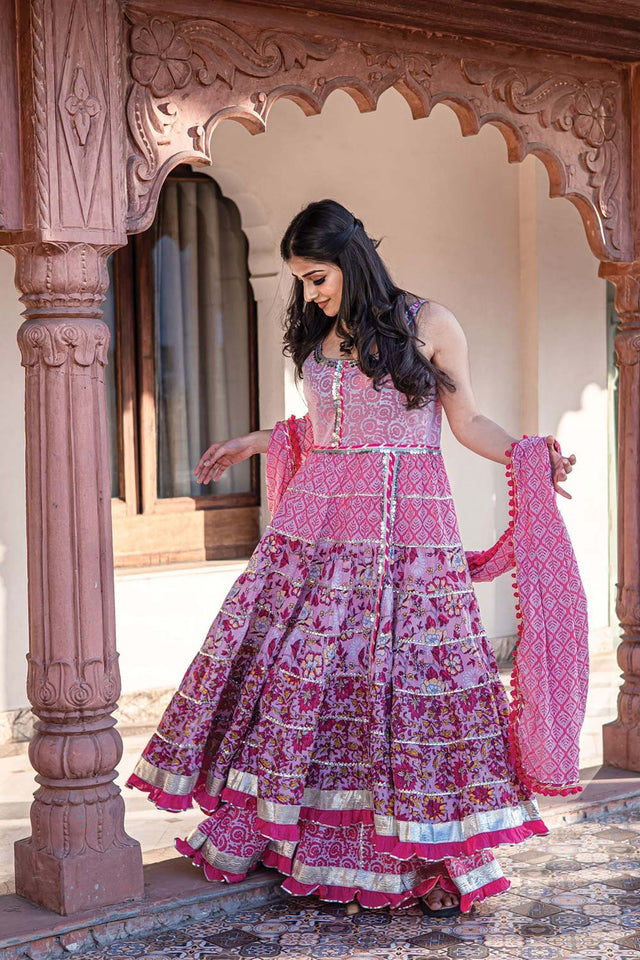 Buy Men's Copper Silk Blend Floral Printed Men's Kurta Pajama Jacket Set Online