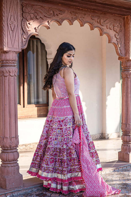 Buy Men's Copper Silk Blend Floral Printed Men's Kurta Pajama Jacket Set Online