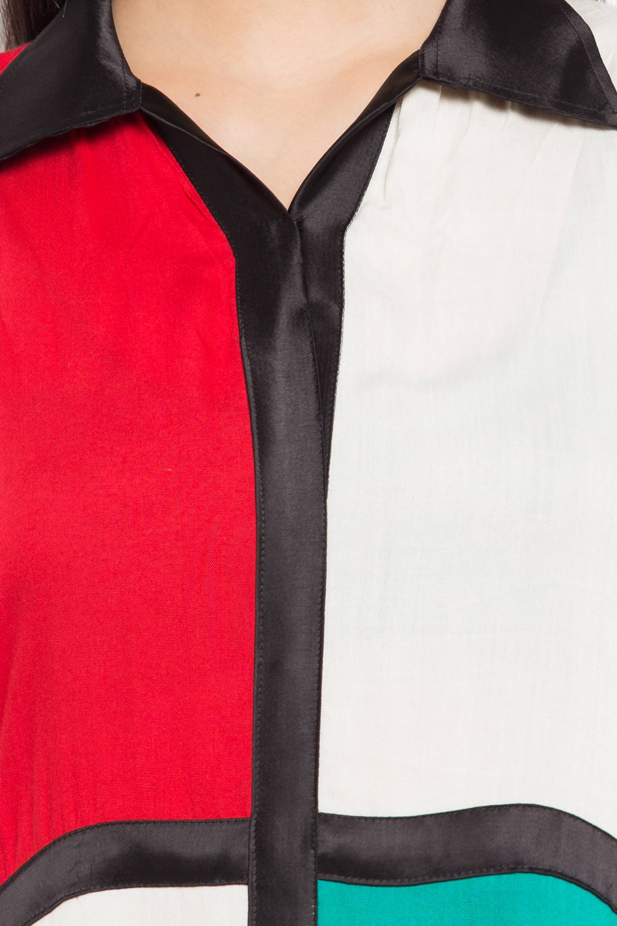 Faux Georgette Straight Kurti In White