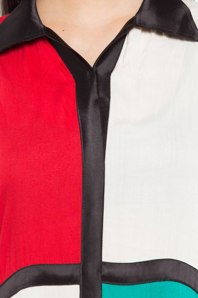 Faux Georgette Straight Kurti In White