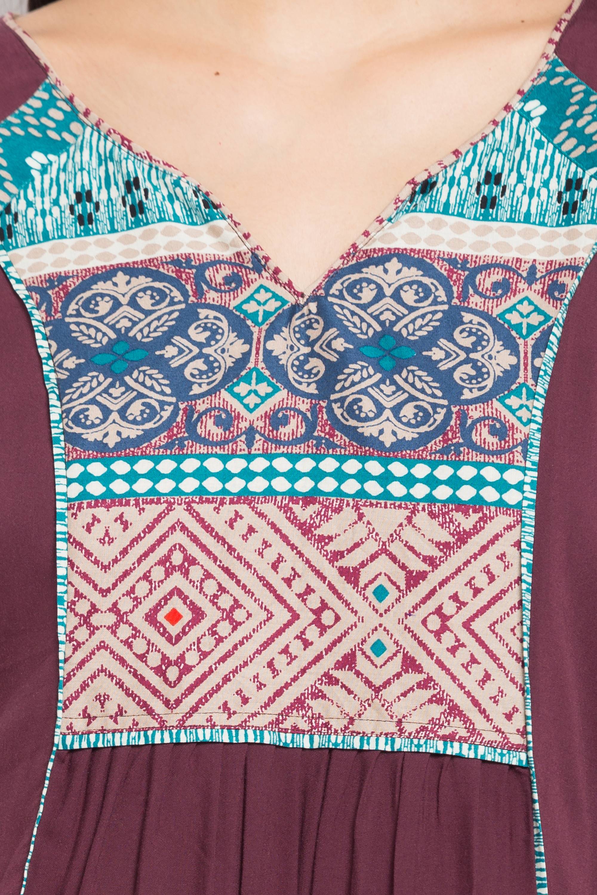 Faux Georgette Anarkali Kurti In Purple