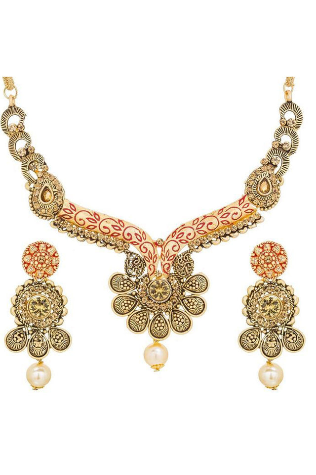 Buy Women's Alloy Necklace in Gold Online
