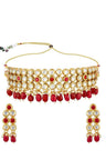 Women's Alloy Necklace In Red And White