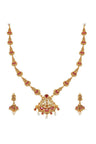Buy Women's Alloy Necklace in Gold and Pink Online