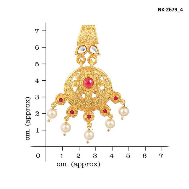 Women's Alloy Necklace Set In Gold And White