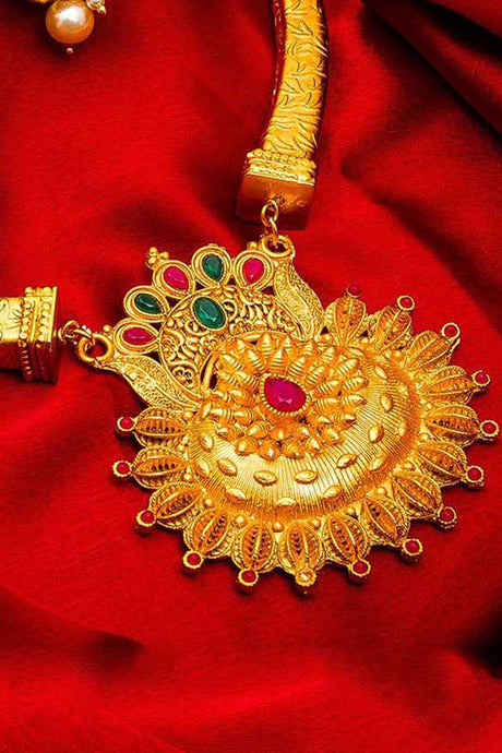 Shop Copper Necklace and Earrings For Women's   Set in Gold At KarmaPlace