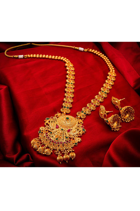 Buy Women's Alloy Necklace and Earrings Set in Gold Online