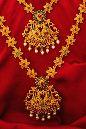 Shop  Mazak Necklace For Women's  Set in Gold At KarmaPlace