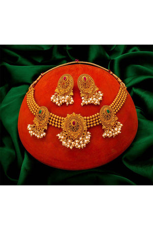 Buy Women's Alloy Necklace Set in Gold